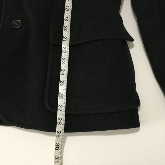 HUGO BOSS Cahmere-Wool Coat Jacket Black Size 40R Mens - Picture 9 of 14